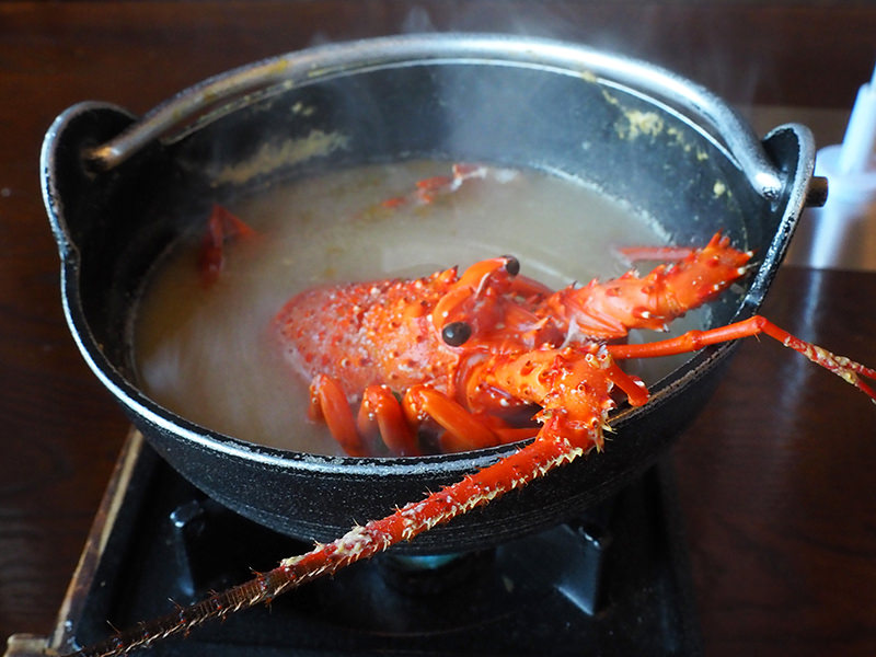 伊勢海老の頭の味噌汁