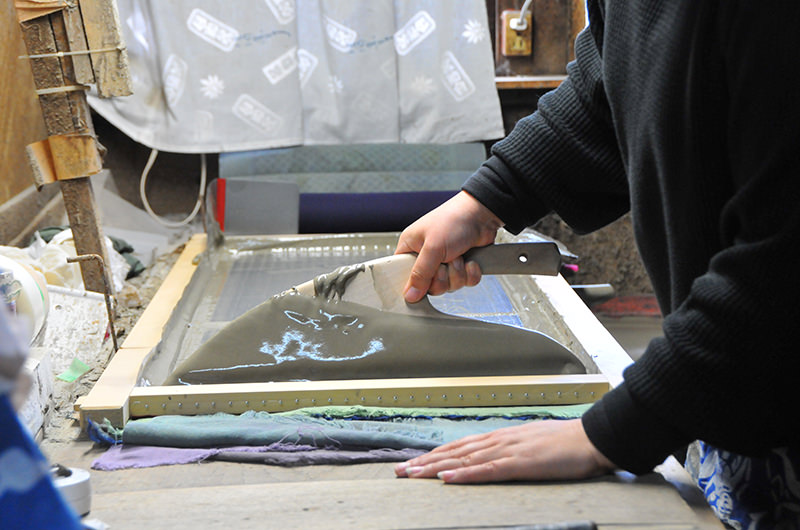 のりを付ける工程