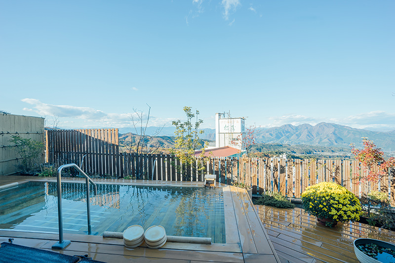 露天風呂と眺望