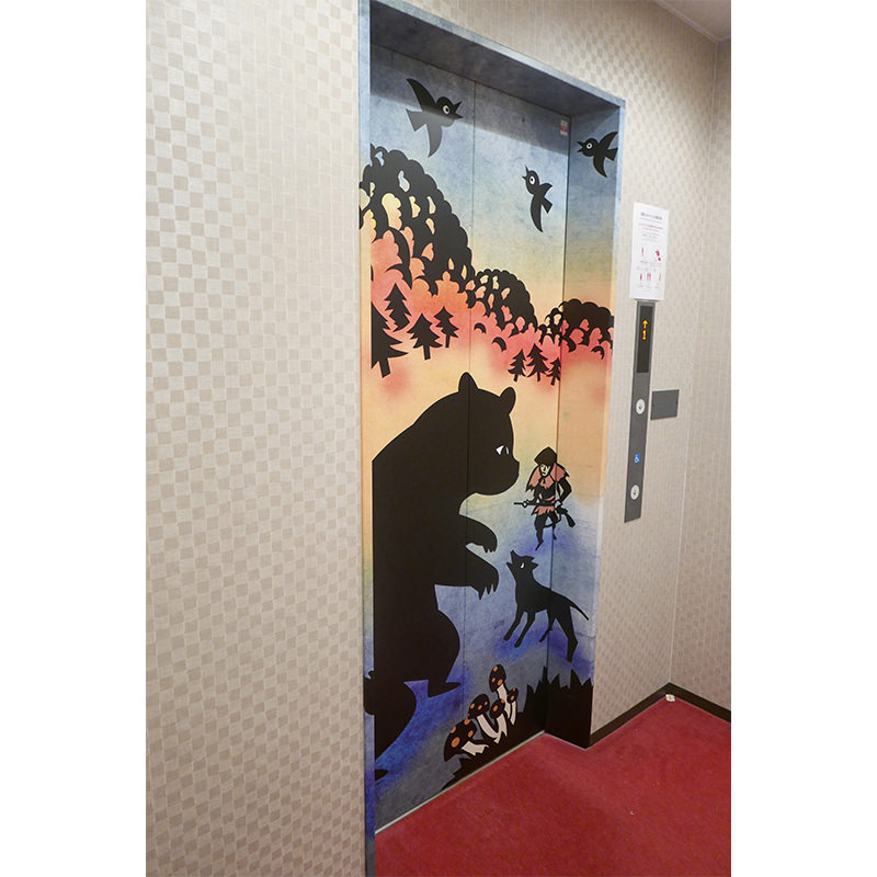 藤三旅館　エレベーターの絵