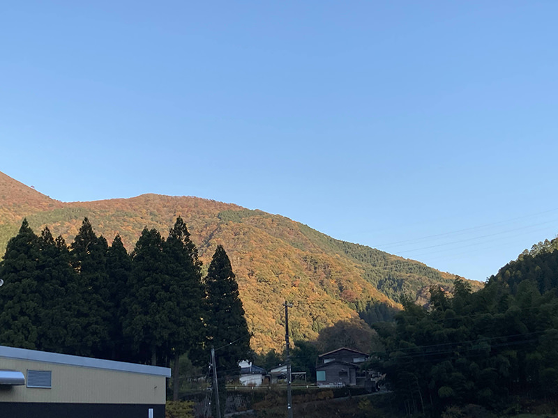 福井県谷口屋へ向かう道の風景