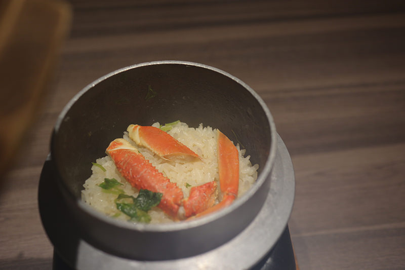 蟹の釜炊き御飯