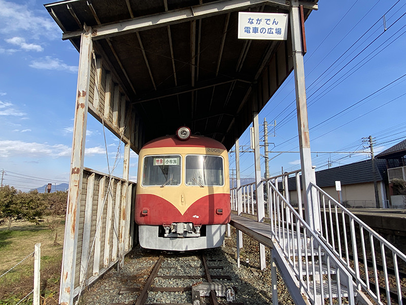 小布施駅　ながでん電車の広場
