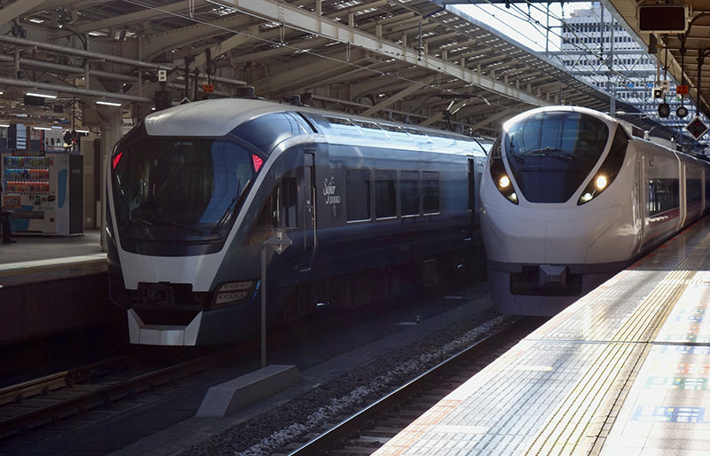 左がサフィール踊り子　右がひたち