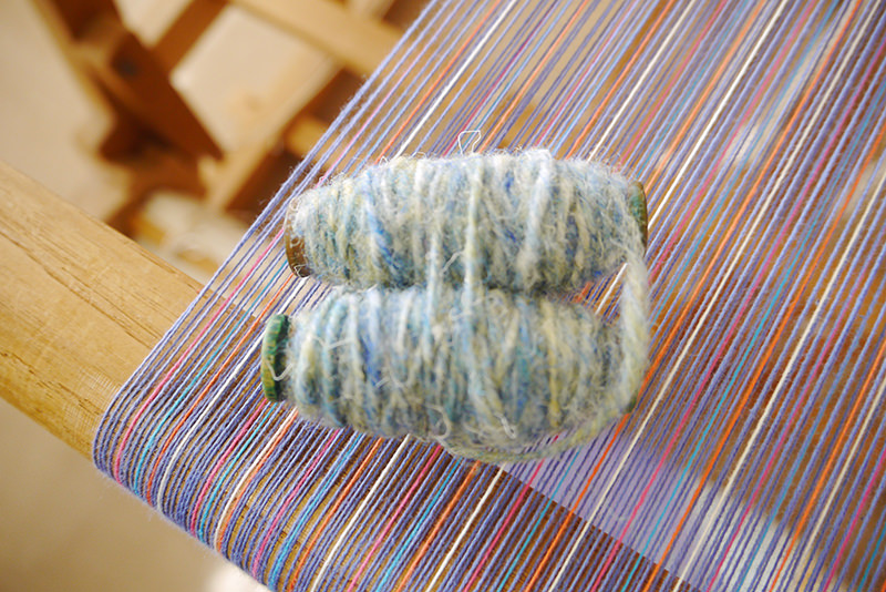 盛岡手づくり村　はたおり教室　機と糸