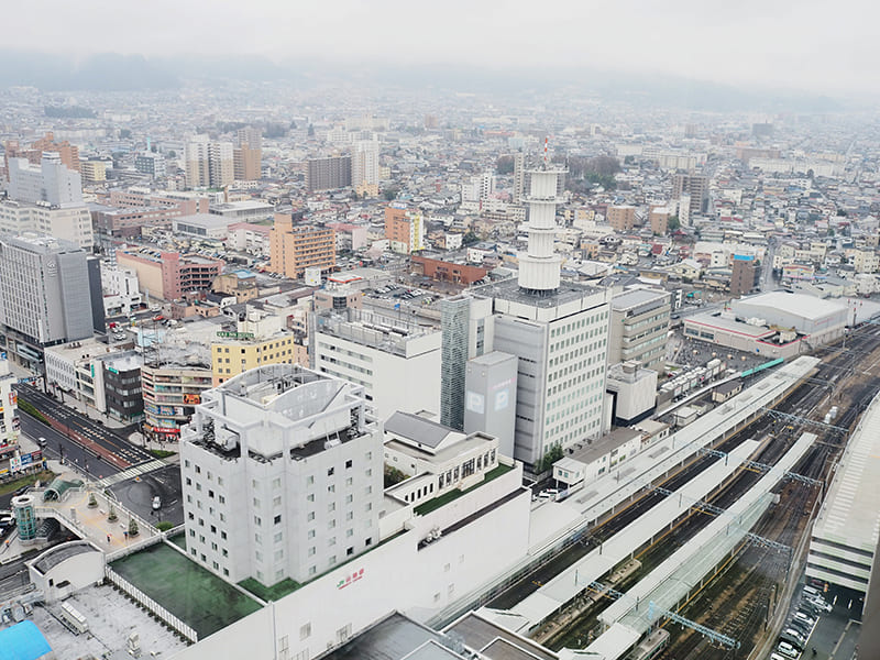 霞城セントラルからの展望