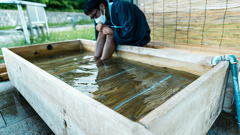 フォレスタ鳥海　足湯