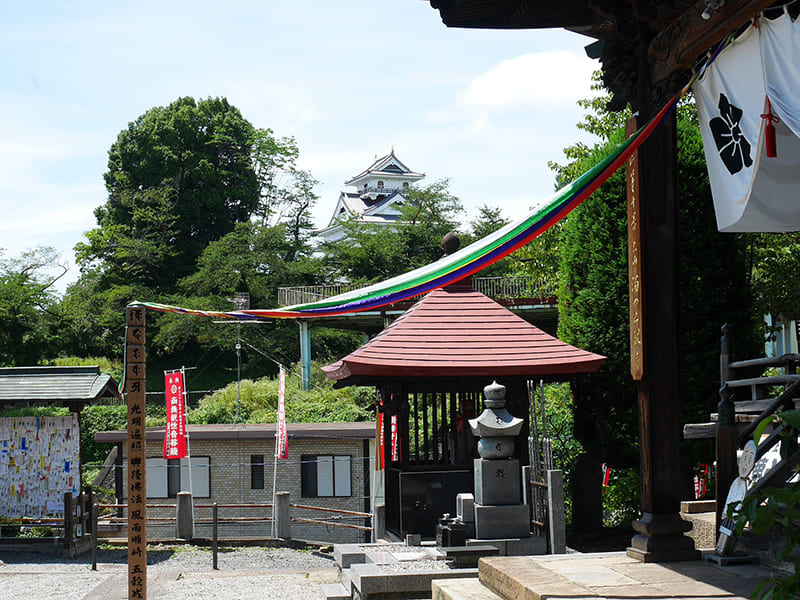 上ノ山観音から見た上山城