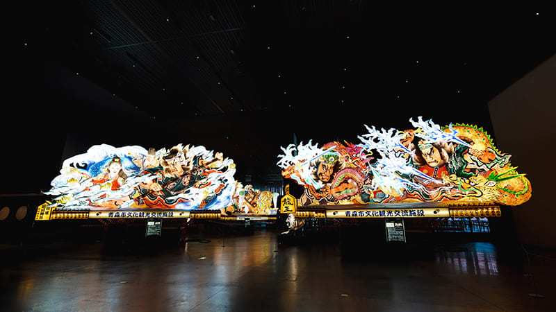 展示されたねぶた