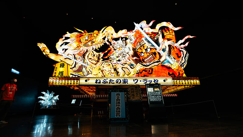 展示されたねぶた
