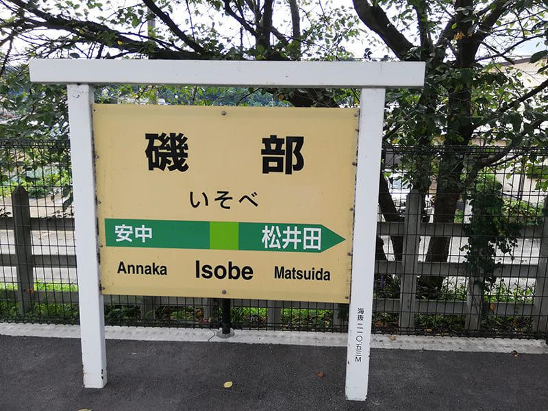 磯部駅　駅名標