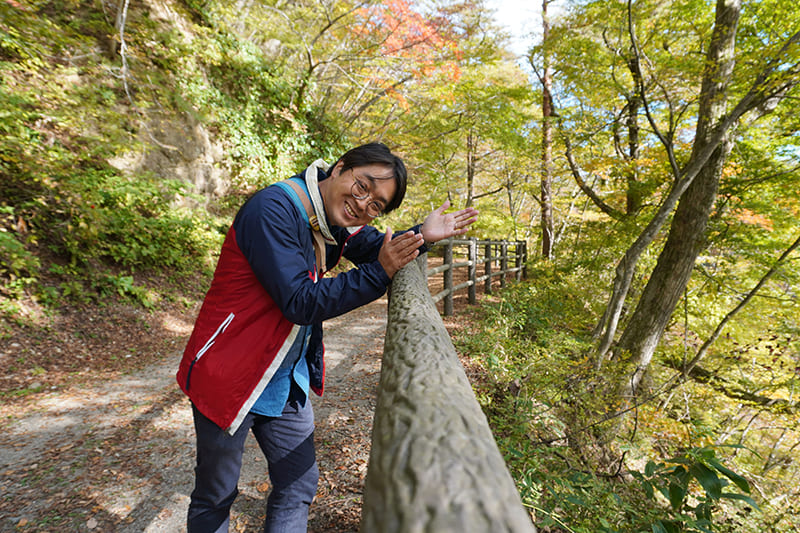 大深沢遊歩道　筆者