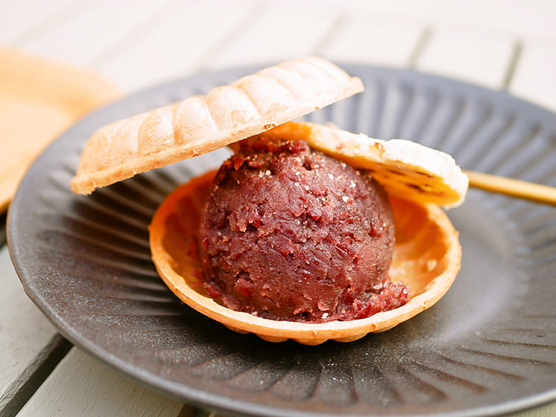 森民茶房の酒粕レーズンバターもなか