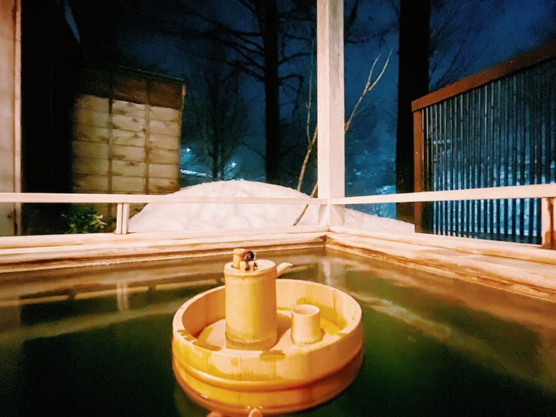 嵐渓荘　露天で一杯セット