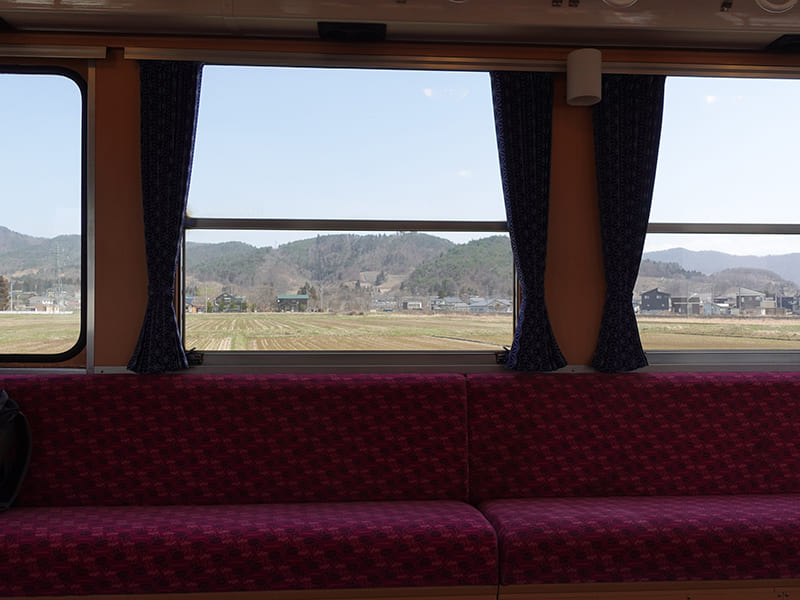 フラワー長井線　車窓
