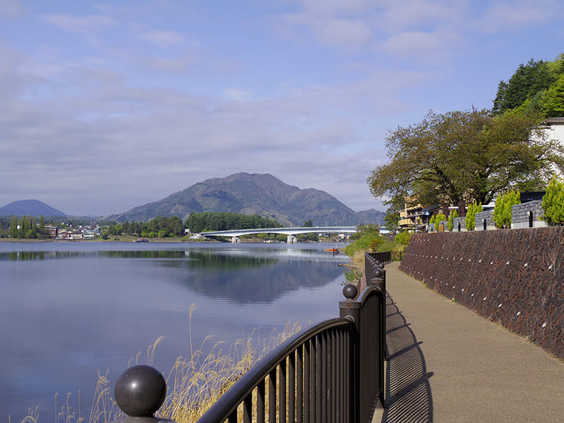 河口湖湖畔