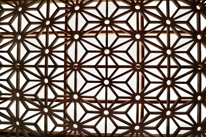 麻の葉模様の欄間