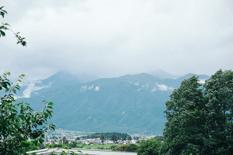 「アルプス展望の小道」からの風景