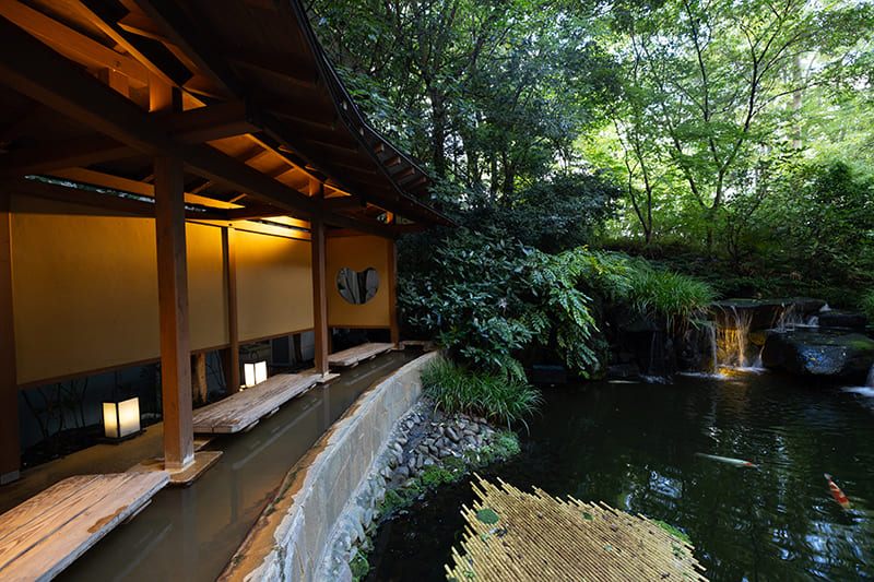ホテル天坊　足湯　庭園