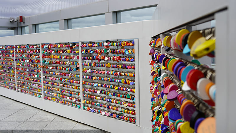 ハートロックを取り付けできるスペース