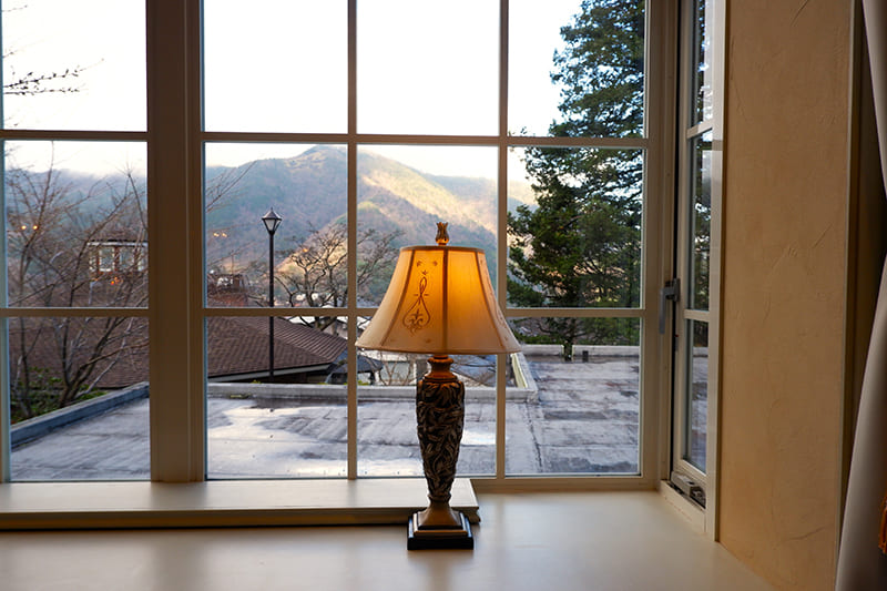 一色堂茶廊　窓からの眺め