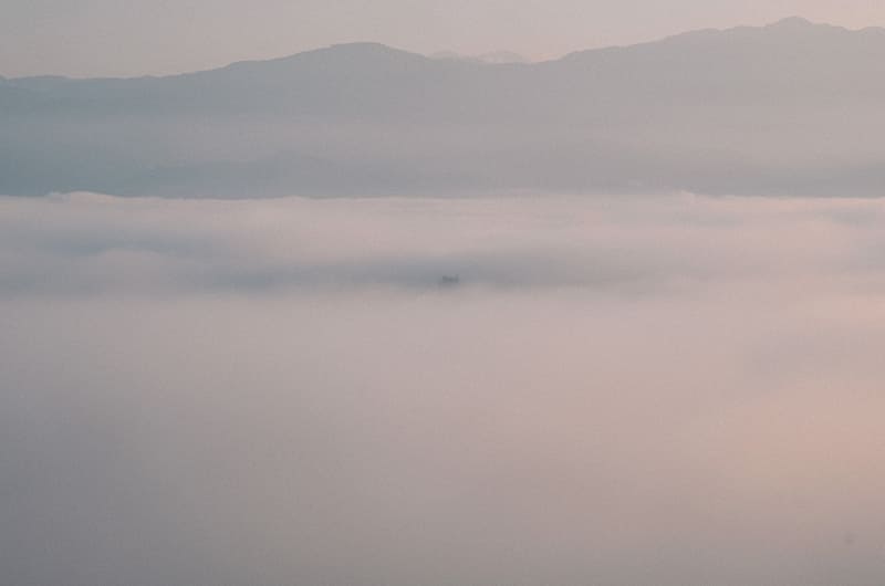 戌山城址から見える越前大野城