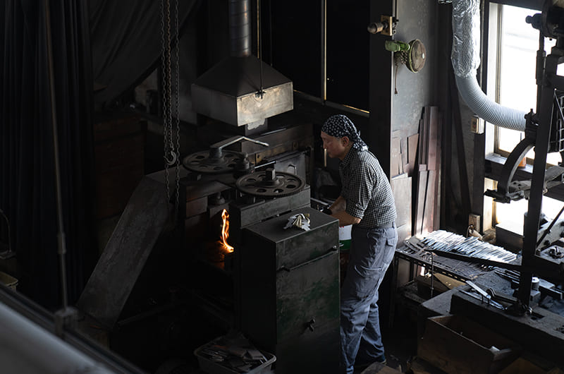 タケフナイフビレッジ　工房内