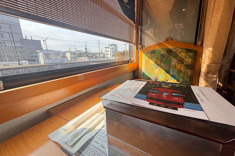 観光列車「ながら」　1号ランチプランのお弁当（重箱）