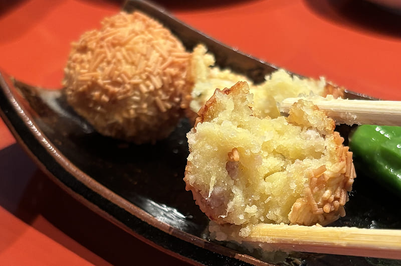 いもコロッケのそうめん揚げ