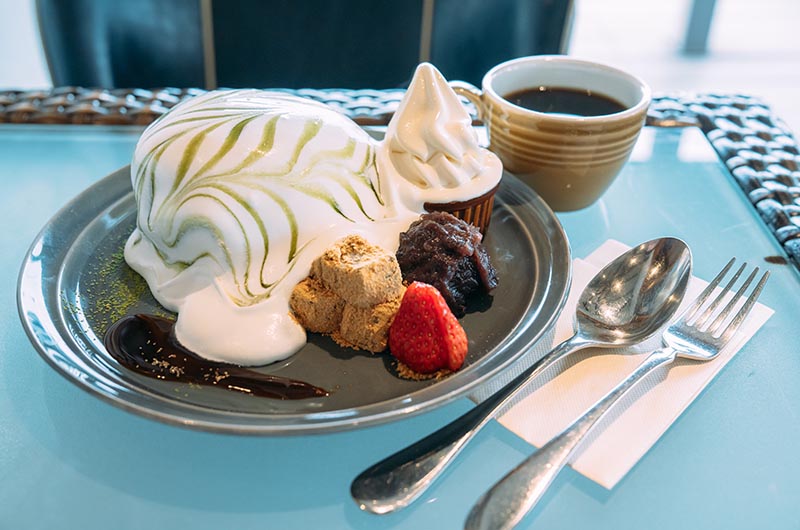 抹茶のパンケーキ