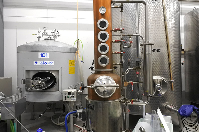 試験蒸溜用の小型蒸留機