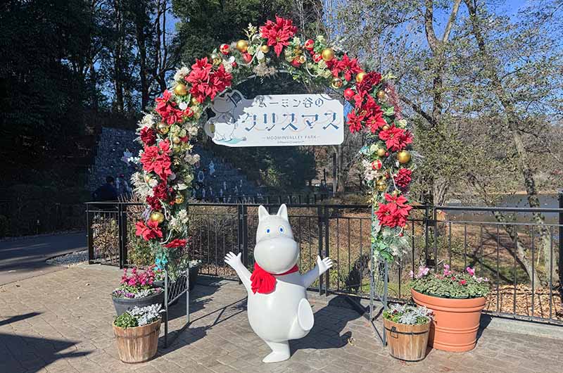 クリスマス仕様のムーミンオブジェ