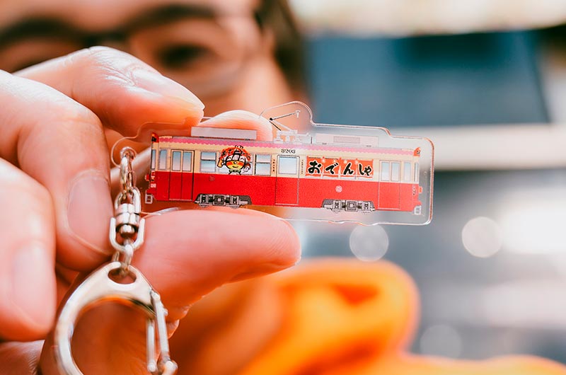 おでんしゃのアクリルキーホルダー