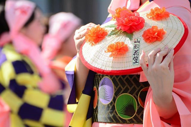山形花笠まつり　花笠