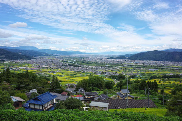 姨捨駅からの風景