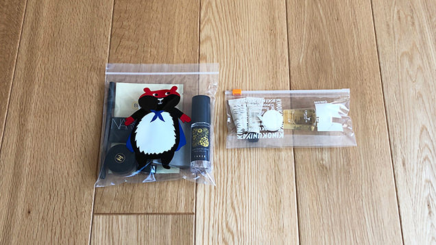 KINOKUNIYAとFlying Tiger Copenhagenのジッパーバッグ