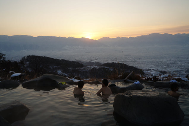 朝のほったらかし温泉