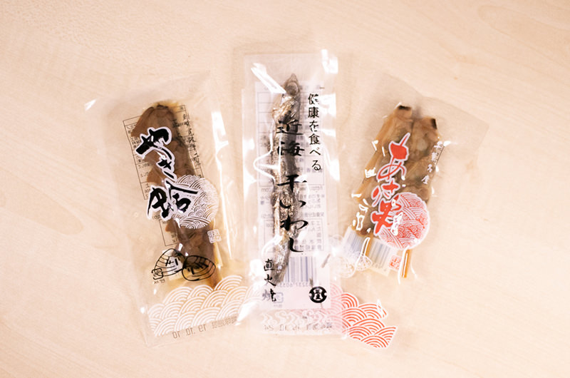 いかだ焼本舗正上　やき蛤　直火焼き干いわし　あさり串