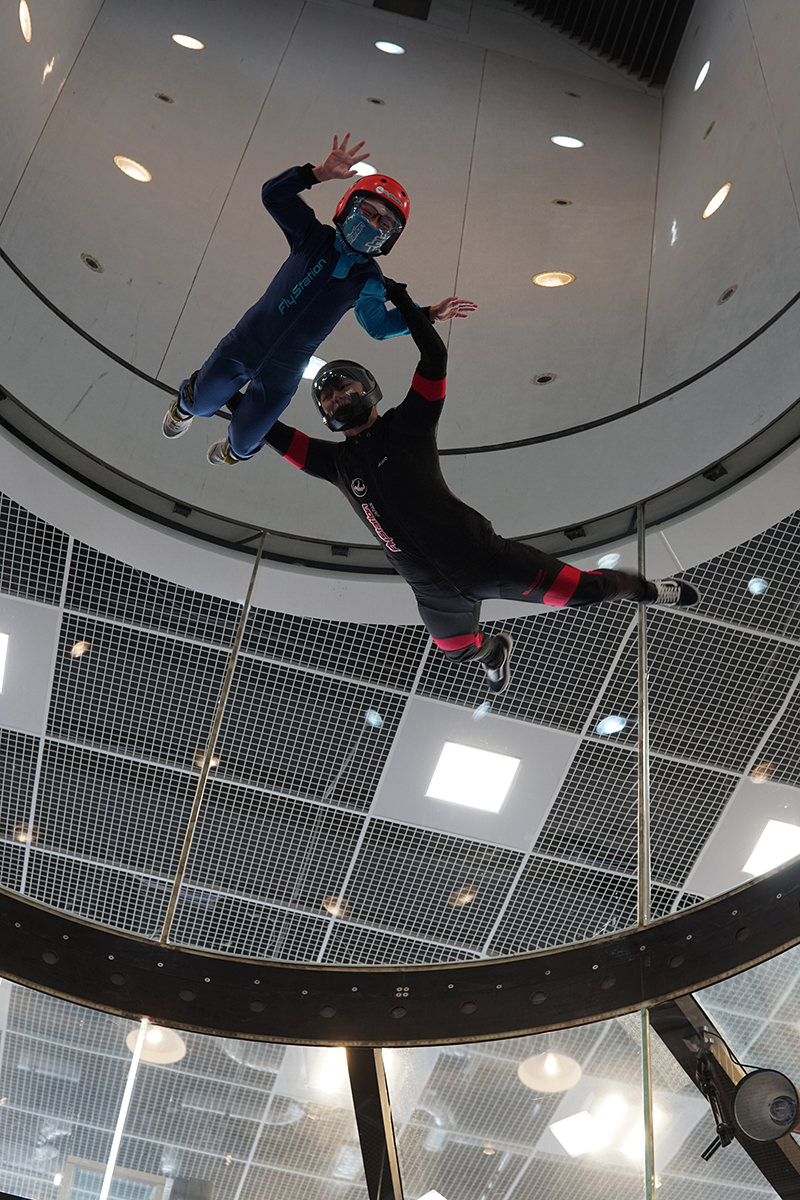 フライステーションのタクシーフライトを行う様子