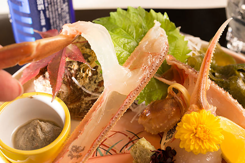 越前がにの刺身