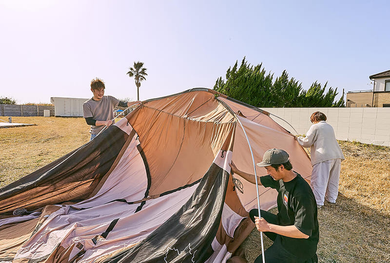 初心者向けワークショップ（写真提供：CAMPGROUND BREEZE TATEYAMA）