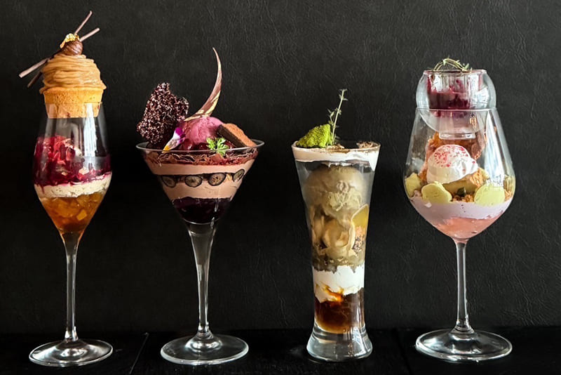 SAUNA＆coで食べられる夜パフェ専門店VIGOのパフェ（写真提供：SAUNA＆co）。