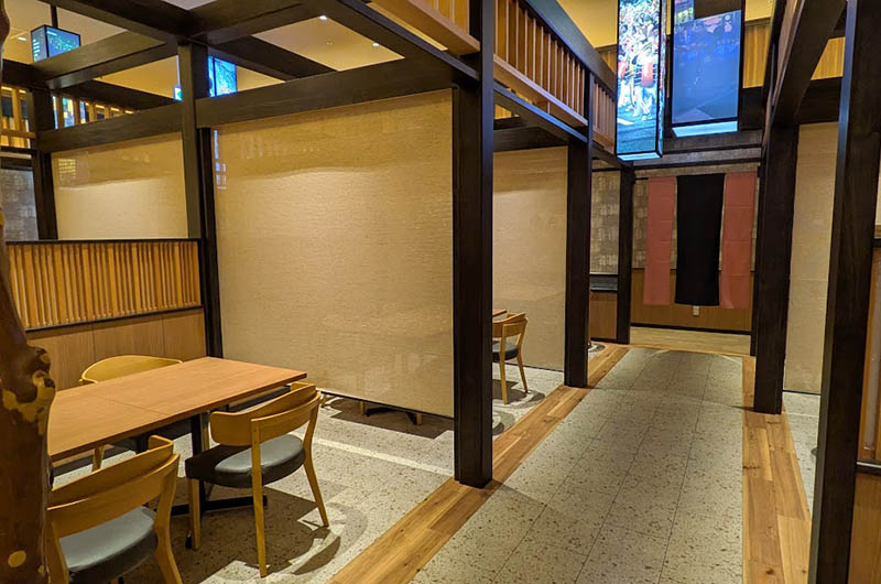 レストラン磯魚の座席
